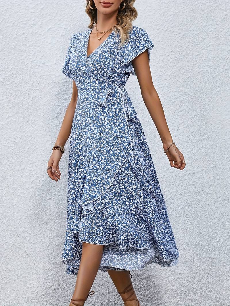 Wickelkleid Cyra mit Blumenmuster