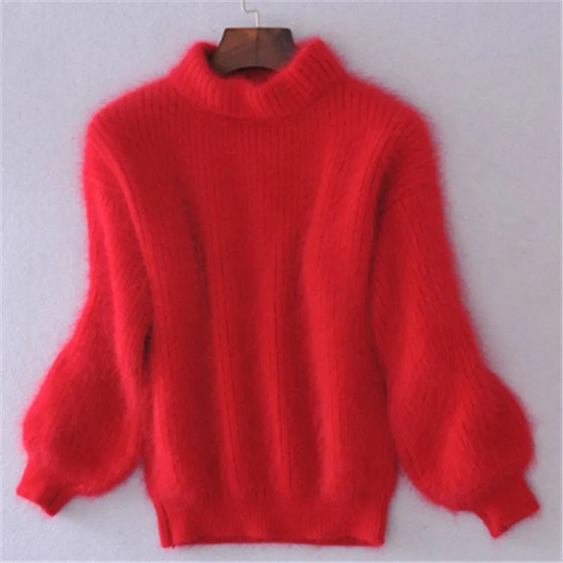 Taylor: Locker gestrickter Angora-Pullover
