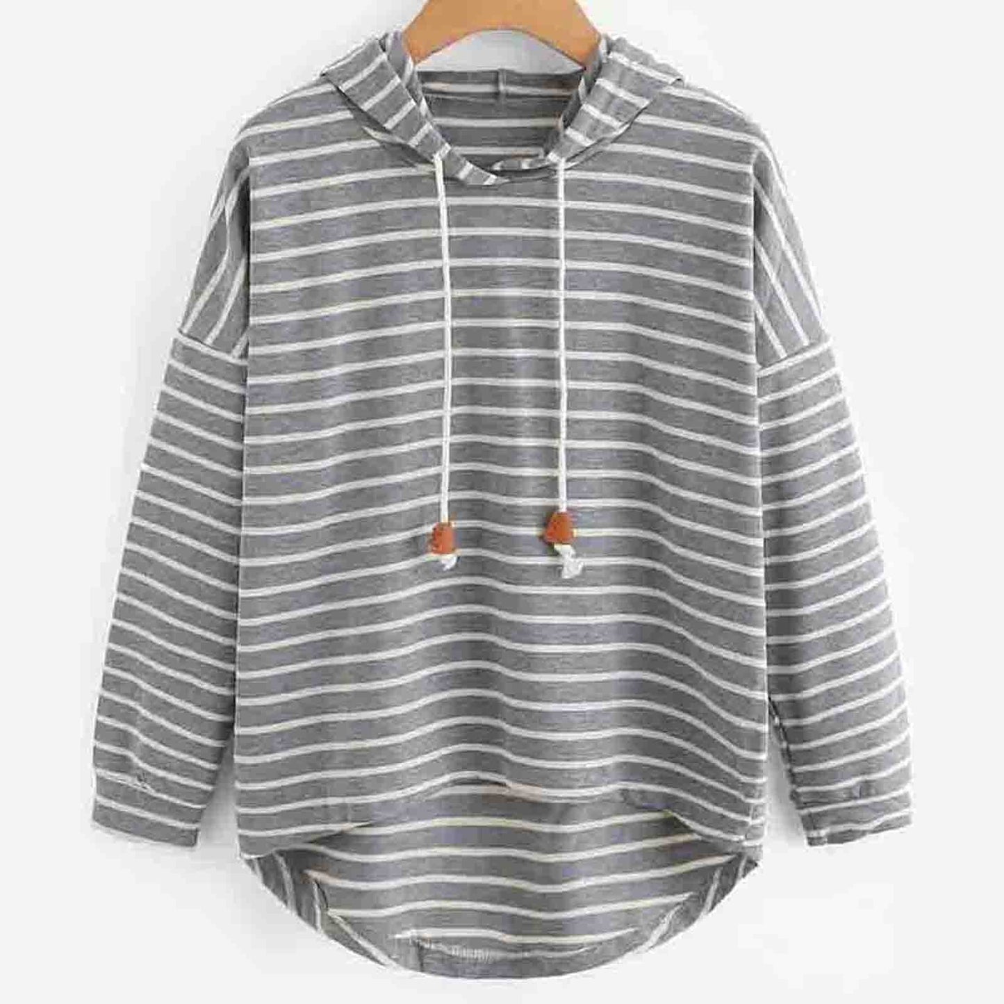 Fudus gestreifter Baumwoll-Hoodie