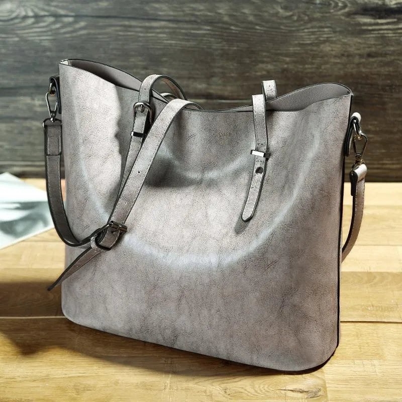 Vintage Leder Schultertasche Francisca