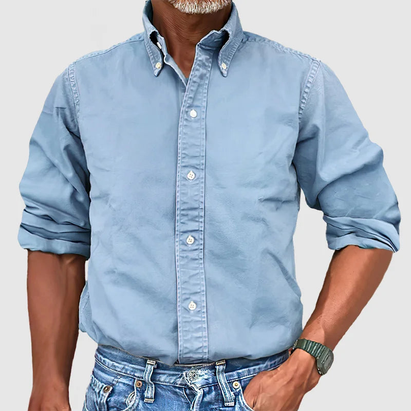 Vince Herrenhemd: Vintage-Washed Look