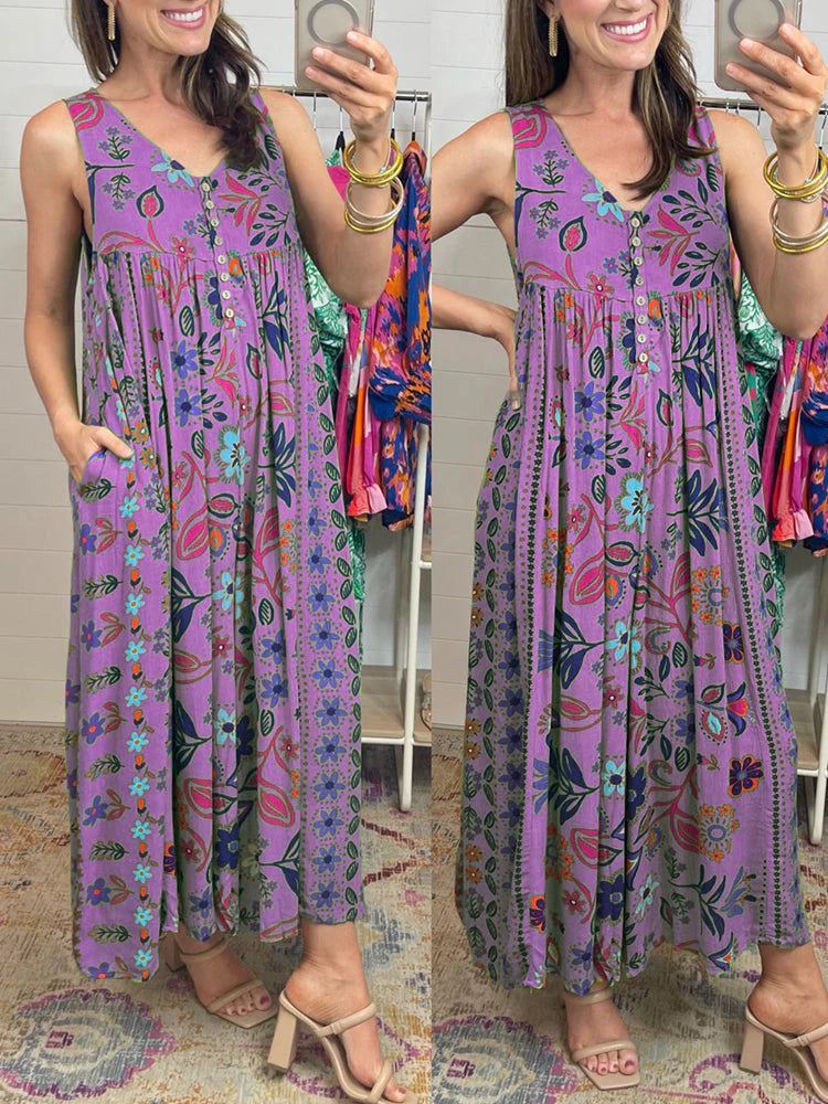 Pauline Latzhose mit Blumenmuster im Vintage-Stil