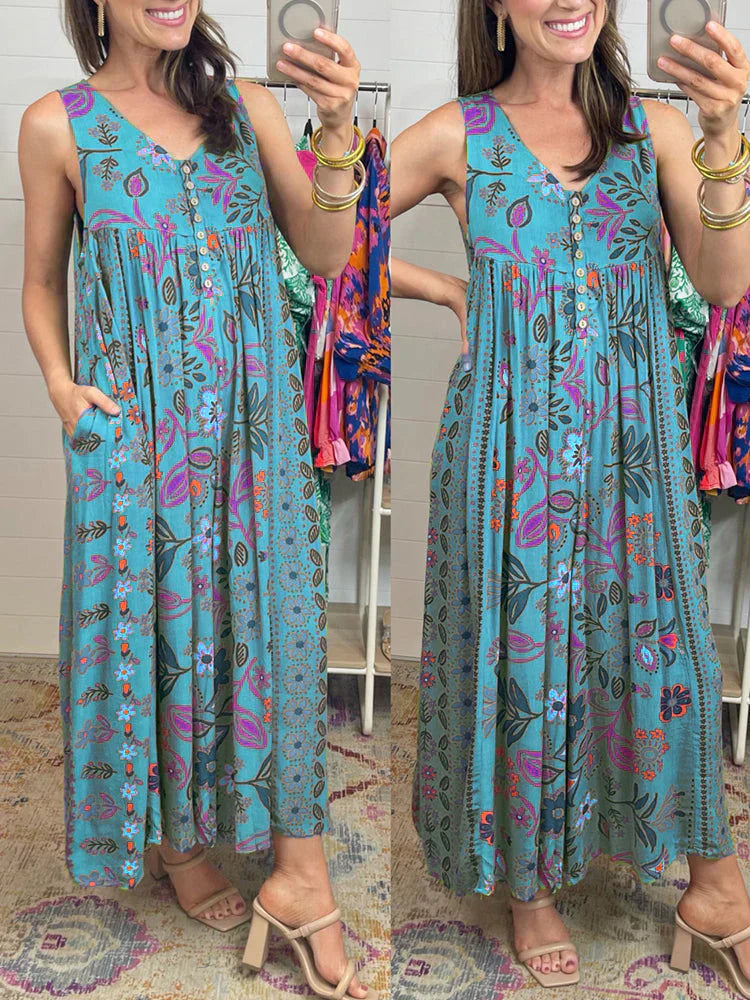 Pauline Latzhose mit Blumenmuster im Vintage-Stil