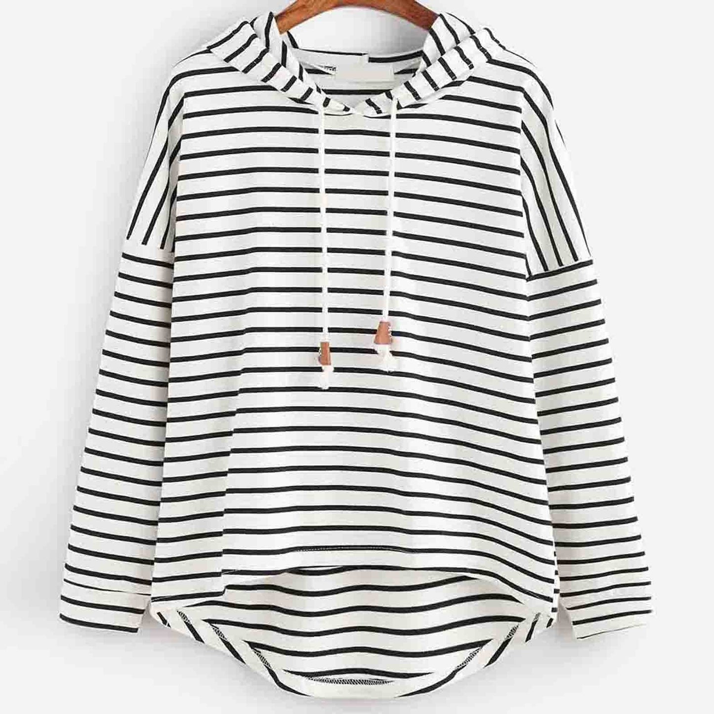 Fudus gestreifter Baumwoll-Hoodie