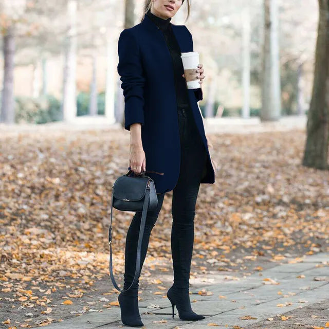 Connie: Solid Wool Fashion Coat