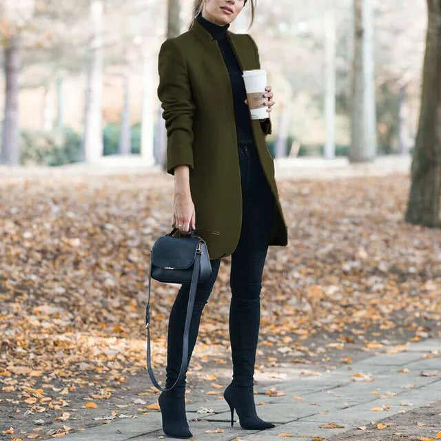 Connie: Solid Wool Fashion Coat