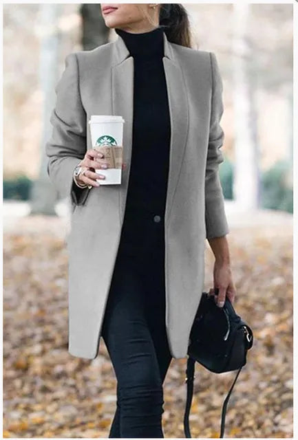 Connie: Solid Wool Fashion Coat