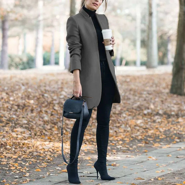 Connie: Solid Wool Fashion Coat