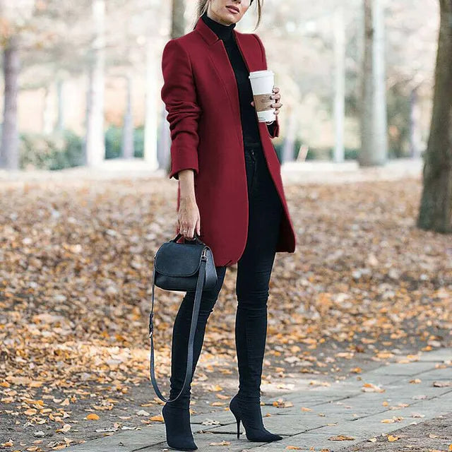 Connie: Solid Wool Fashion Coat