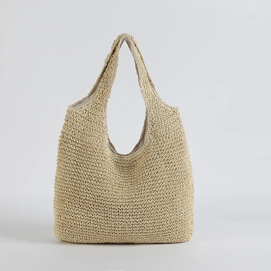 Marlene: Elegant Straw Beach Bag