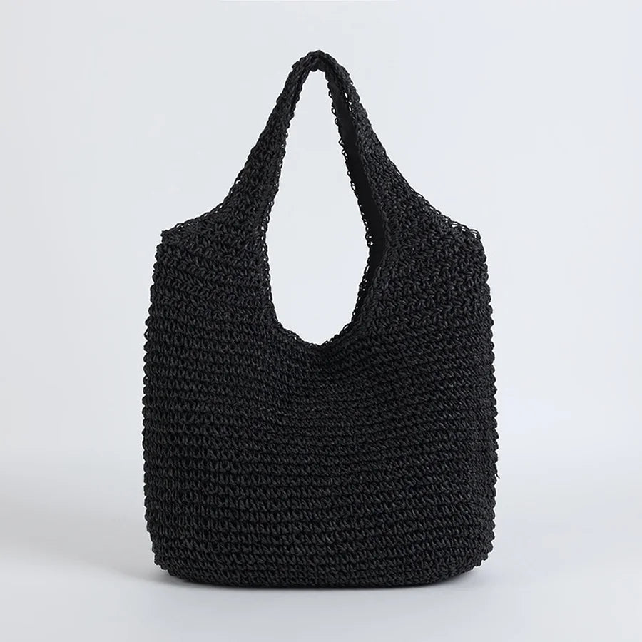 Marlene: Elegant Straw Beach Bag