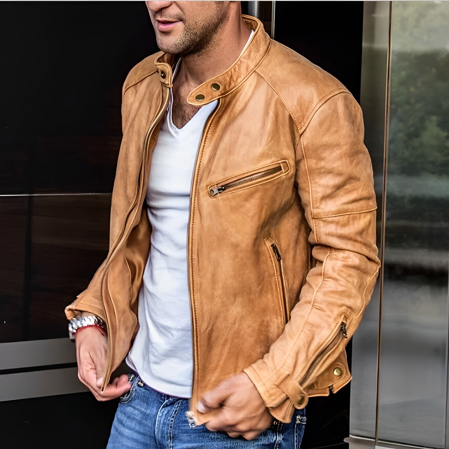 Trevor: Robust Leather Jacket