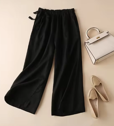 Vivica Hose: Khaki, elastischer Bund, hohe Taille, gerade Schnitt