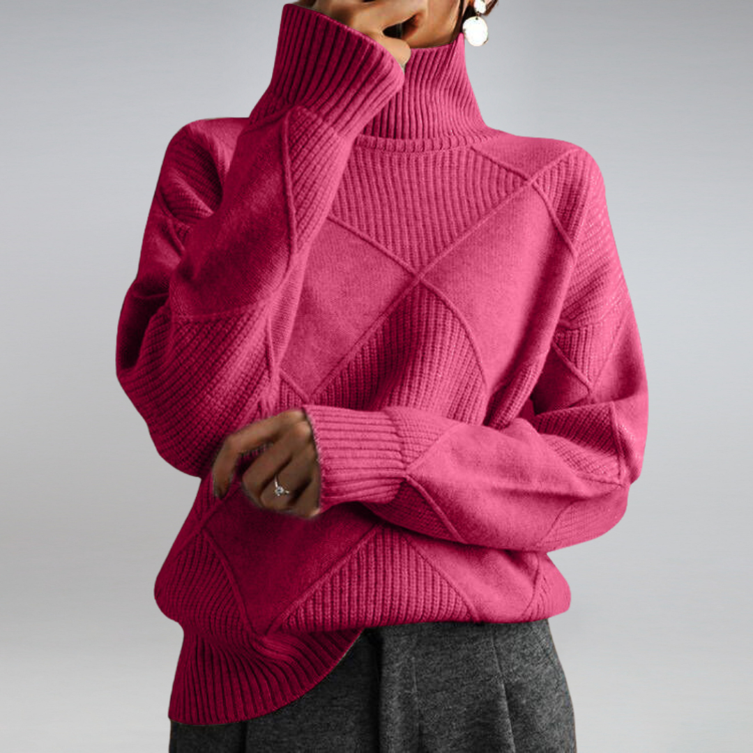Weicher Kaschmir-Pullover mit Rollkragen für Damen