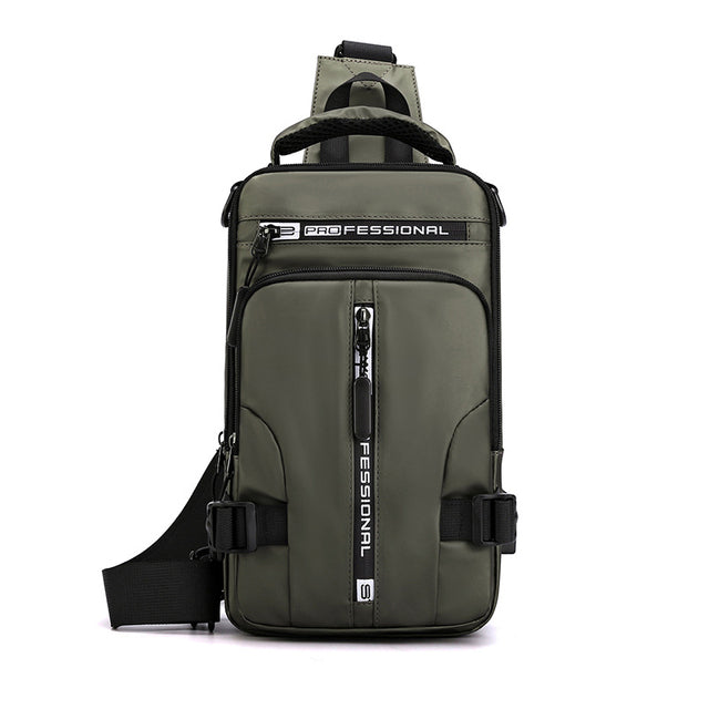 Wasserdichter, USB-aufladbarer Sling-Rucksack von Johny
