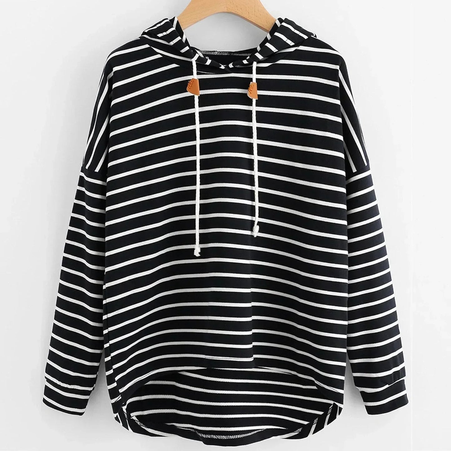 Fudus gestreifter Baumwoll-Hoodie