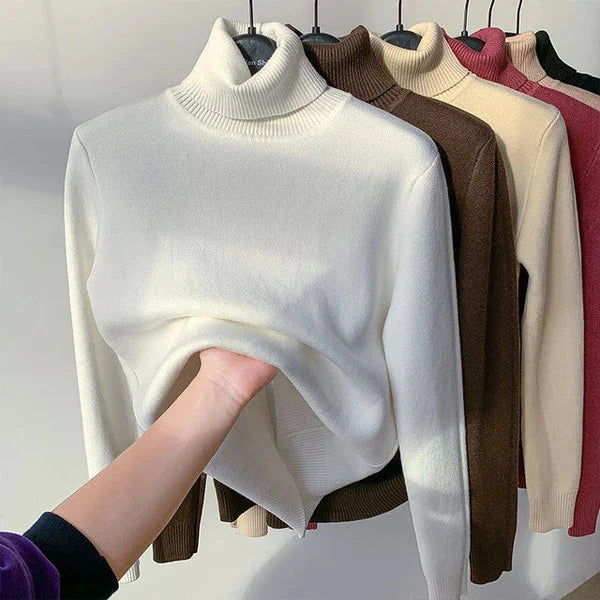 Fleece-Pullover mit Rollkragen von Fudus