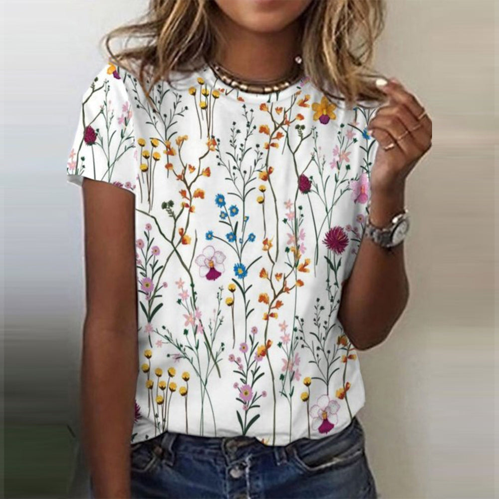 Weißes Kurzarmtop von PureWear - Arizona Garden