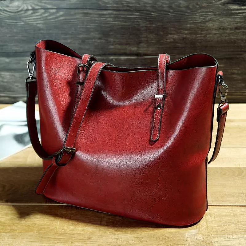 Vintage Leder Schultertasche Francisca