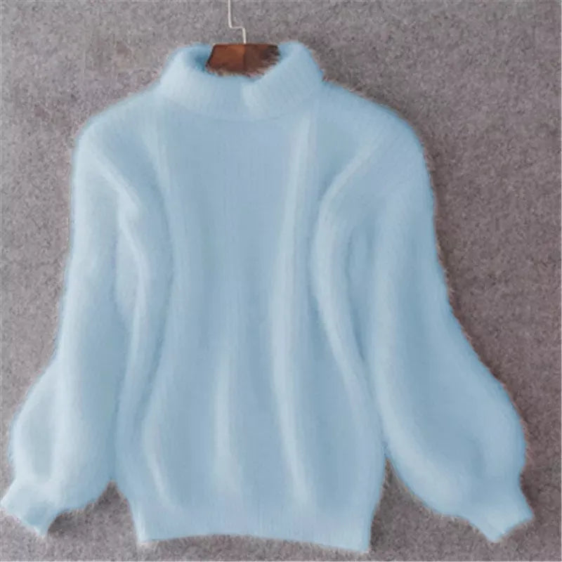 Taylor: Locker gestrickter Angora-Pullover
