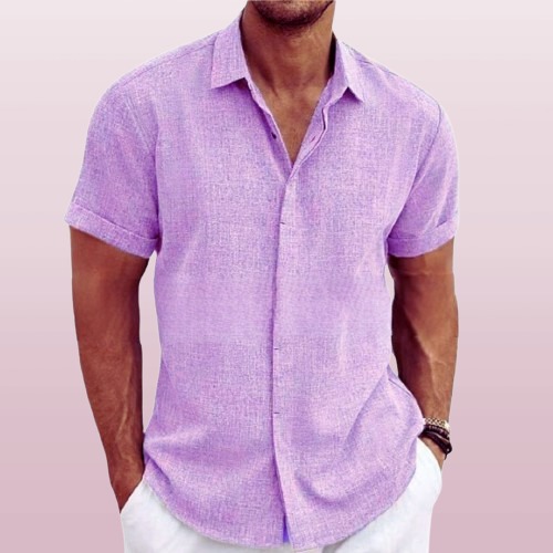 Veganes Kurzarmhemd aus Mikrofaser von Fudus