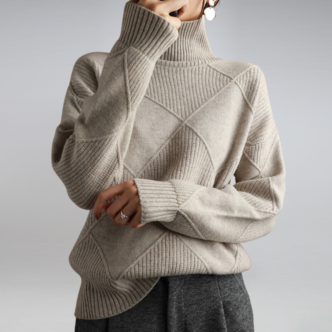 Weicher Kaschmir-Pullover mit Rollkragen für Damen