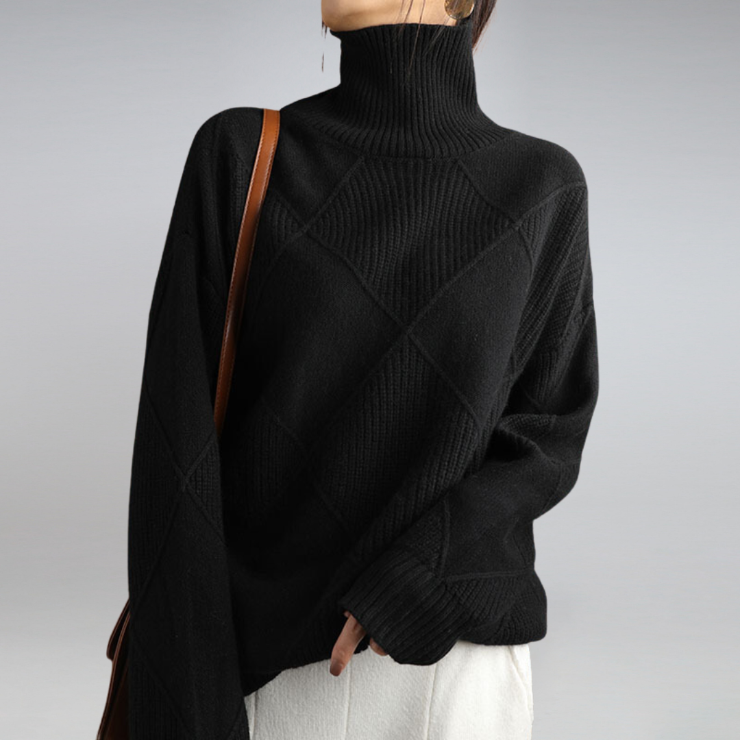 Weicher Kaschmir-Pullover mit Rollkragen für Damen