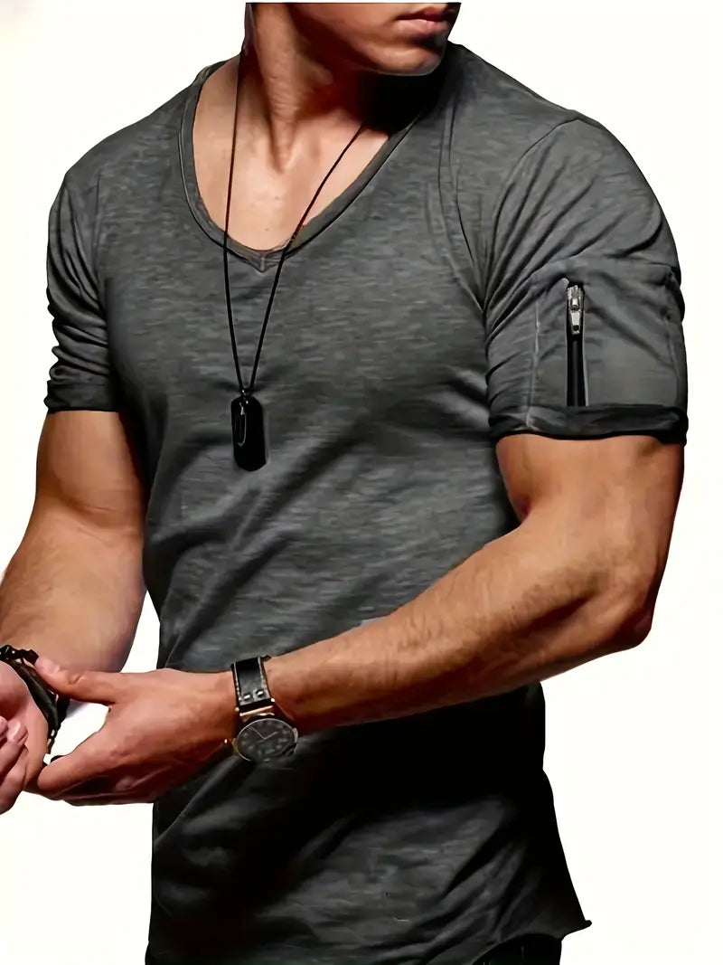 Herren T-Shirt mit V-Ausschnitt - Jaden (leger)