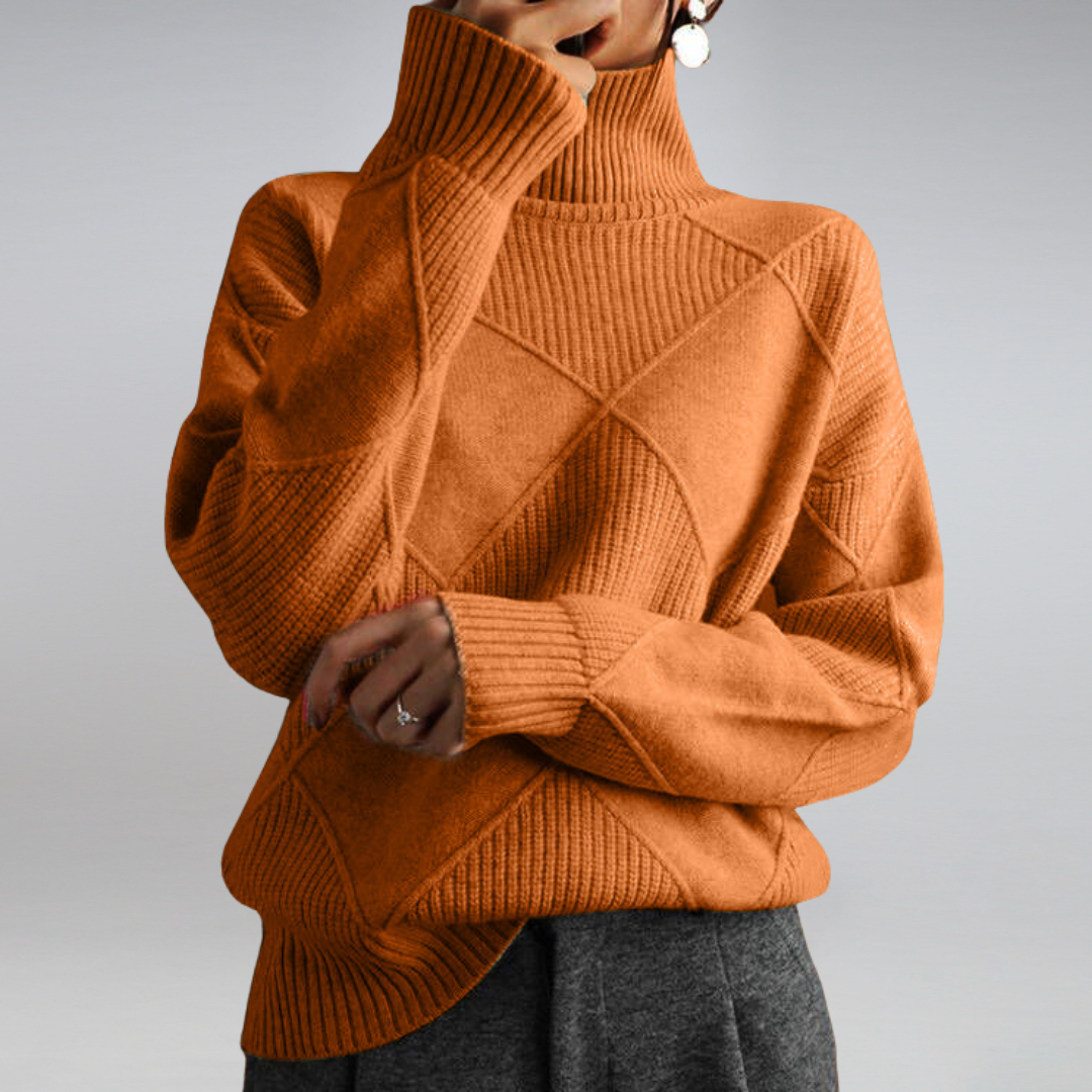 Weicher Kaschmir-Pullover mit Rollkragen für Damen