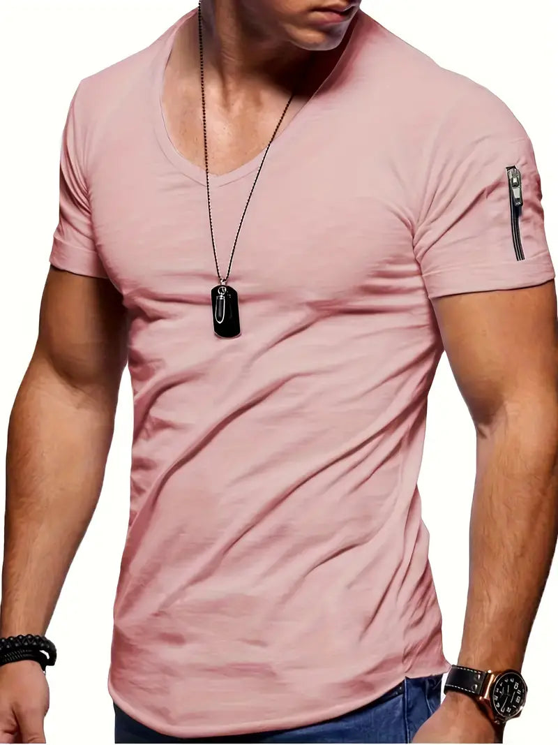 Herren T-Shirt mit V-Ausschnitt - Jaden (leger)