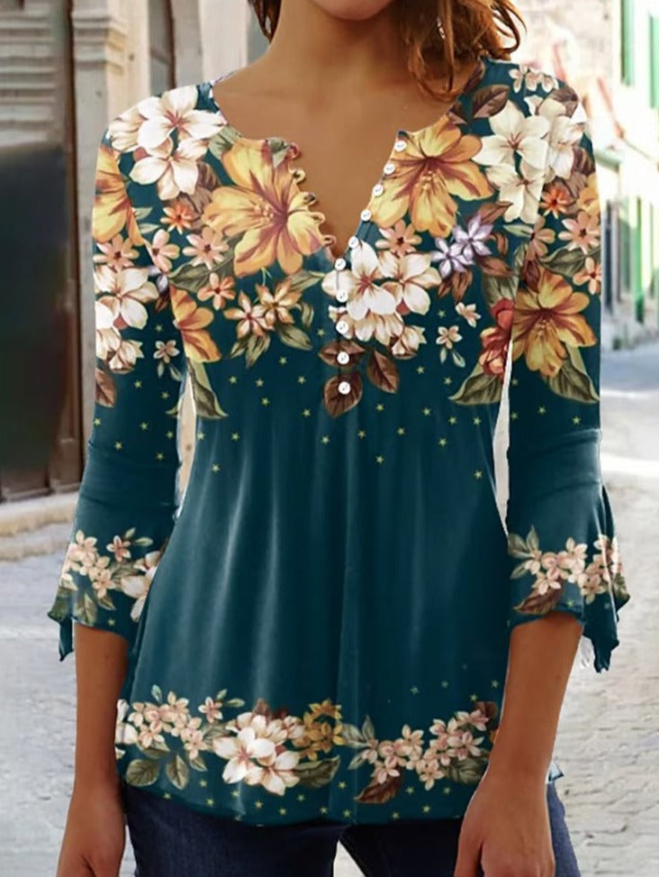 Weiße Damen-T-Shirts mit V-Ausschnitt