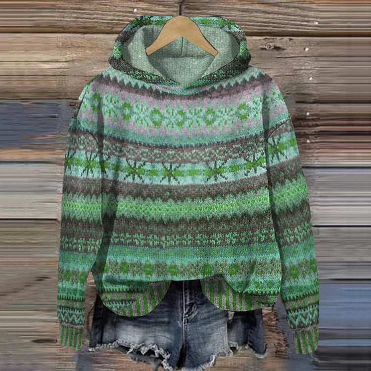 Fudus Ethno-Retro Kapuzenpullover