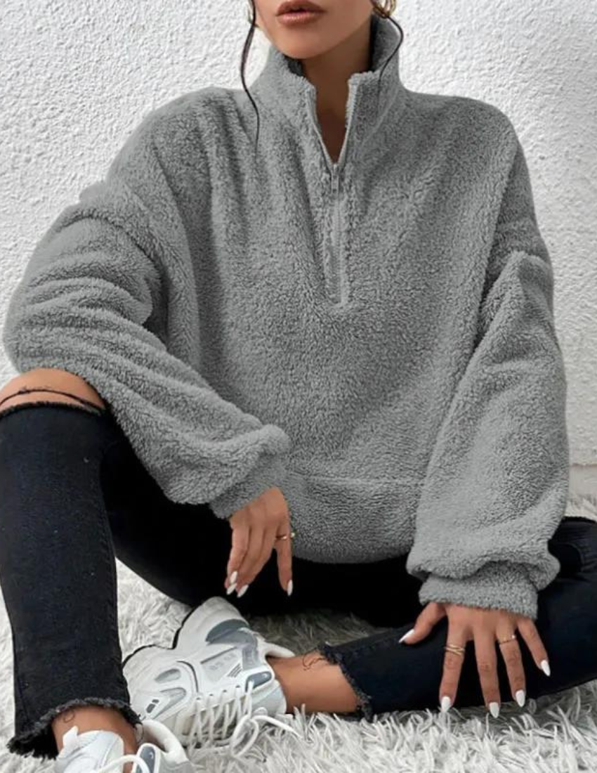 Fudus Flauschiger Fleece-Pullover