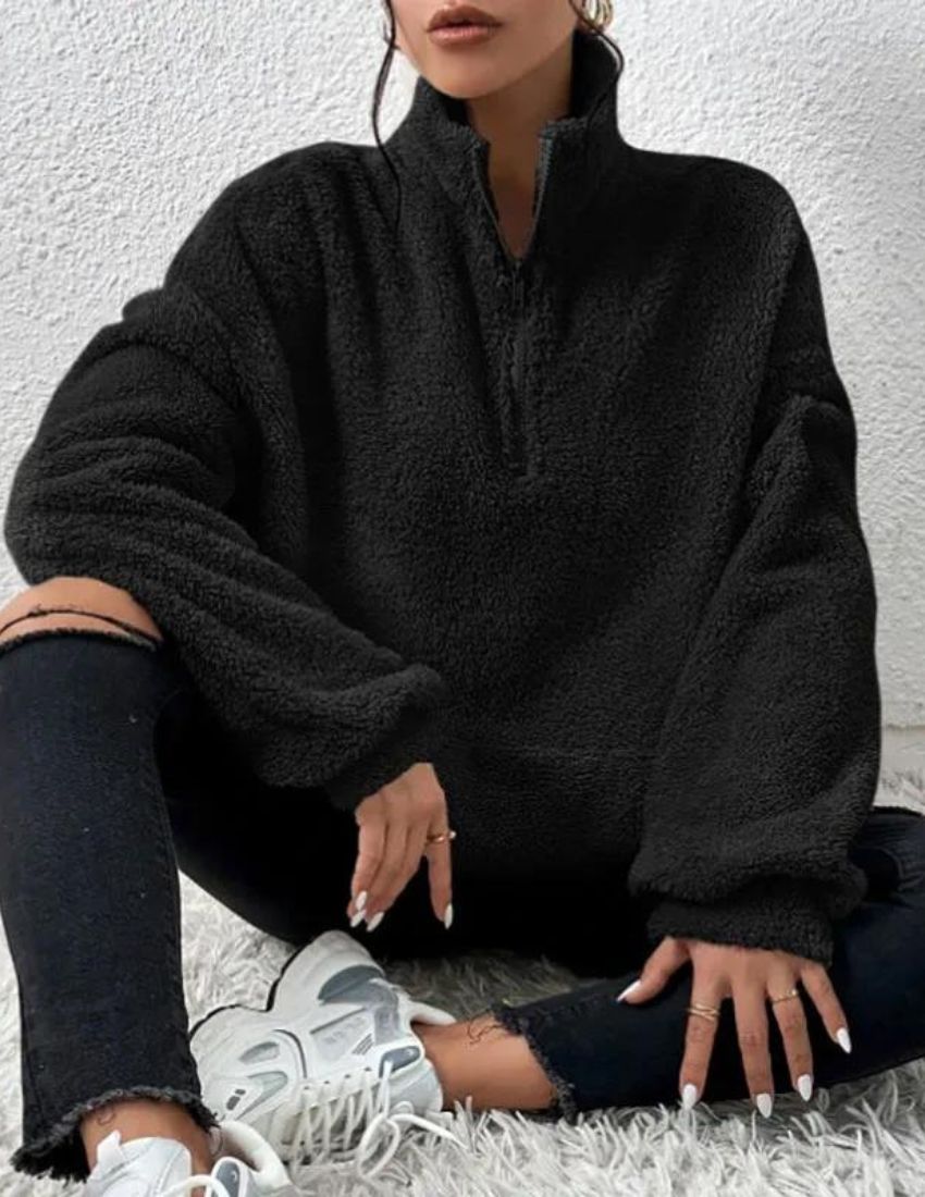 Fudus Flauschiger Fleece-Pullover