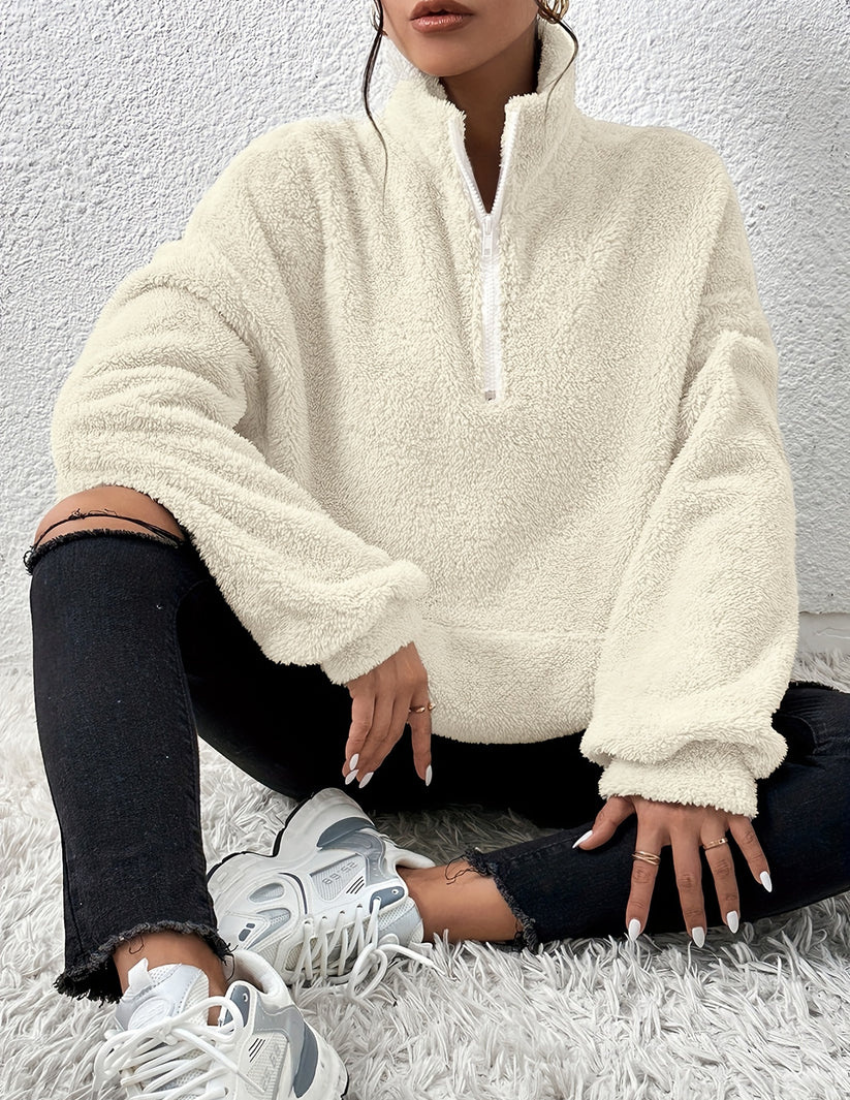 Fudus Flauschiger Fleece-Pullover