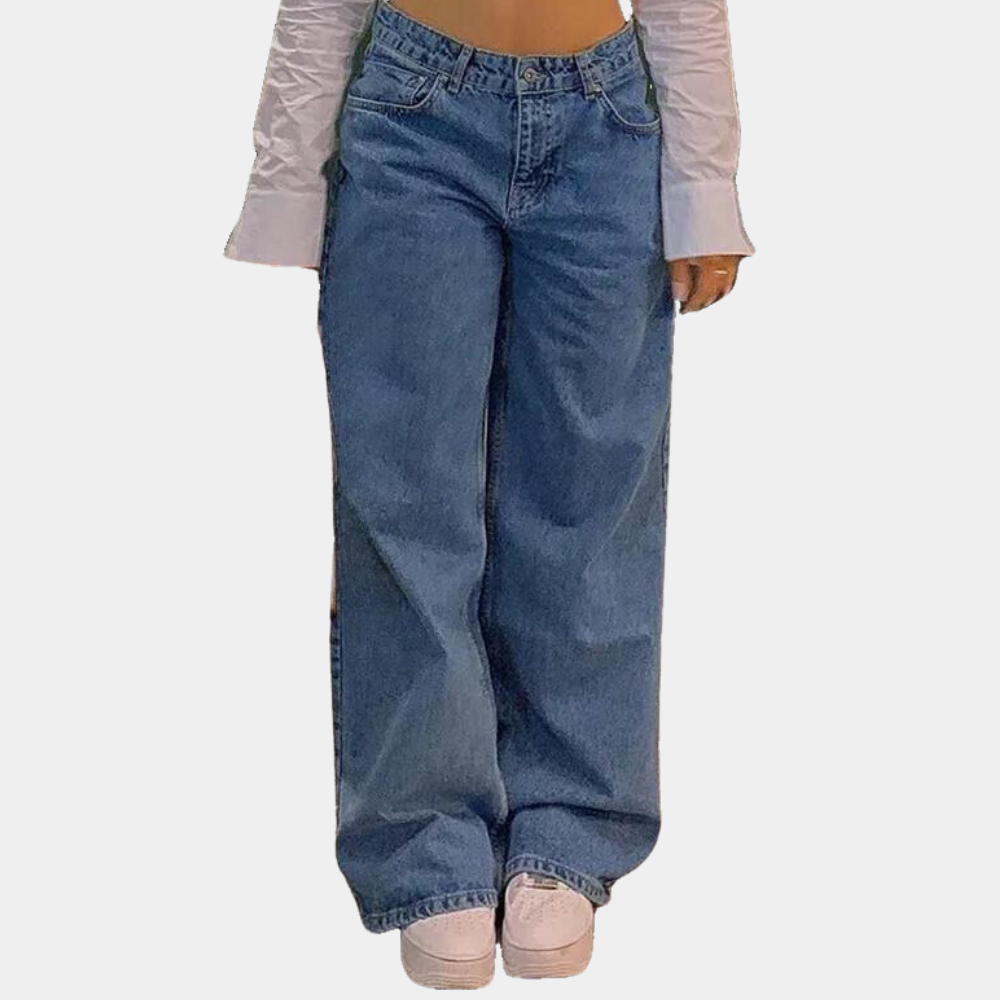 Weite, stilvolle Damen-Oversize-Jeans