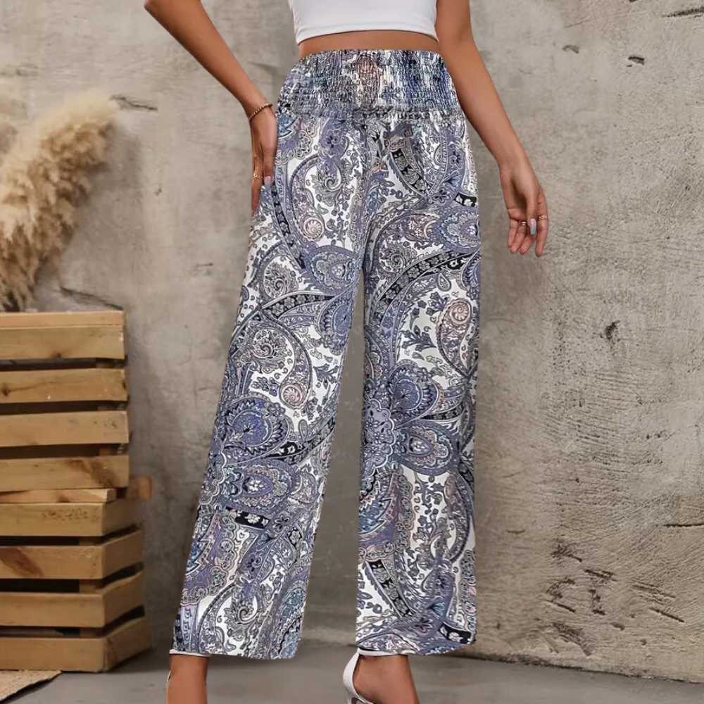 Stilvolle Damen Regenbogen Print Boho Denim Hose main image 1
