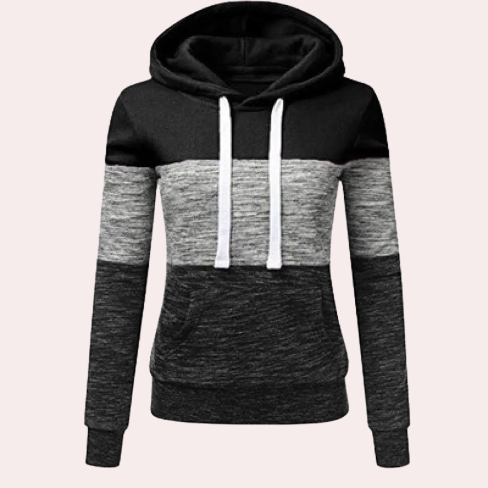 Weicher, dreifarbiger Damen-Hoodie