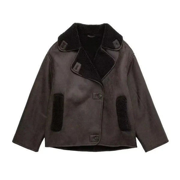 Wollmisch-Lederjacke von Celine