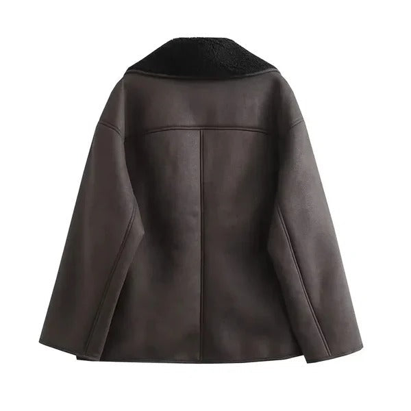 Wollmisch-Lederjacke von Celine