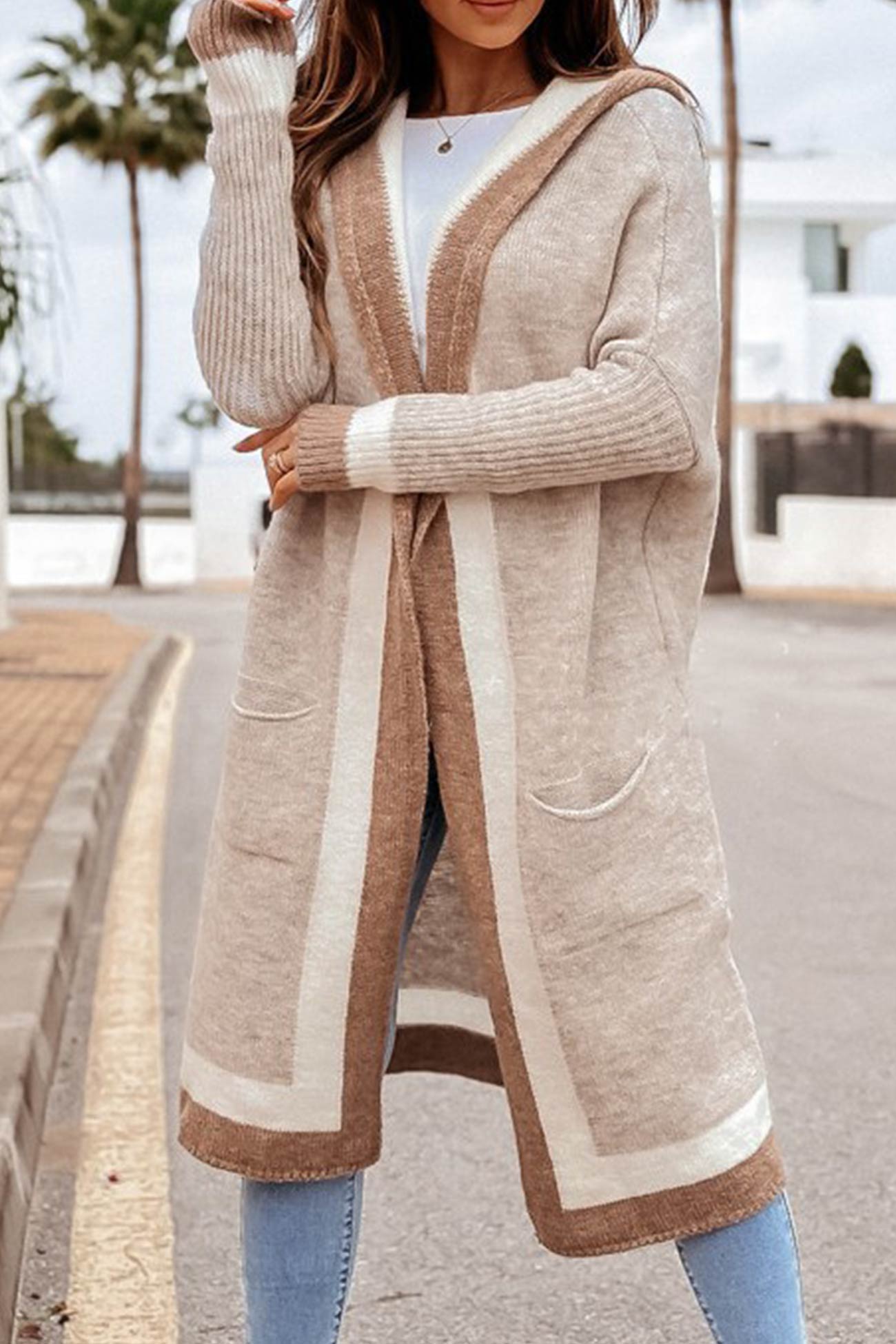 Damen Herbst Kapuzencardigan Beatrix – elegant
