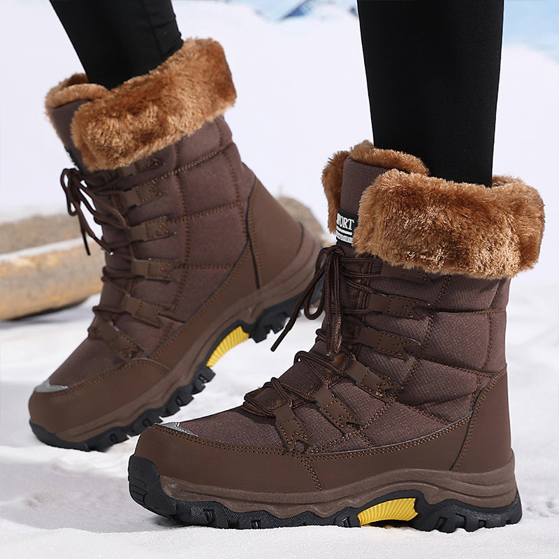 Warme, wasserdichte und rutschfeste Damen-Schneestiefel