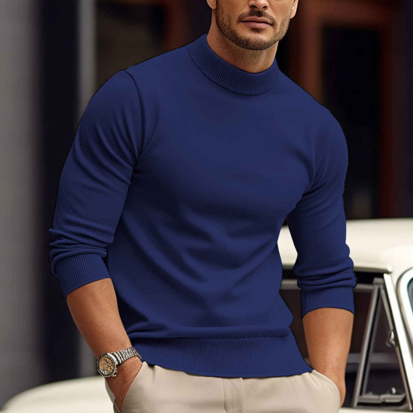 Weicher Baumwollpullover für Herren in stilvollem Design