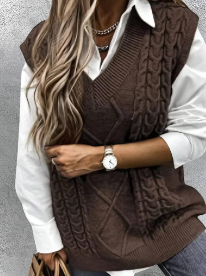 Weiche Strickweste: Modell Evy