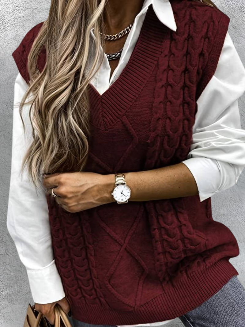 Weiche Strickweste: Modell Evy