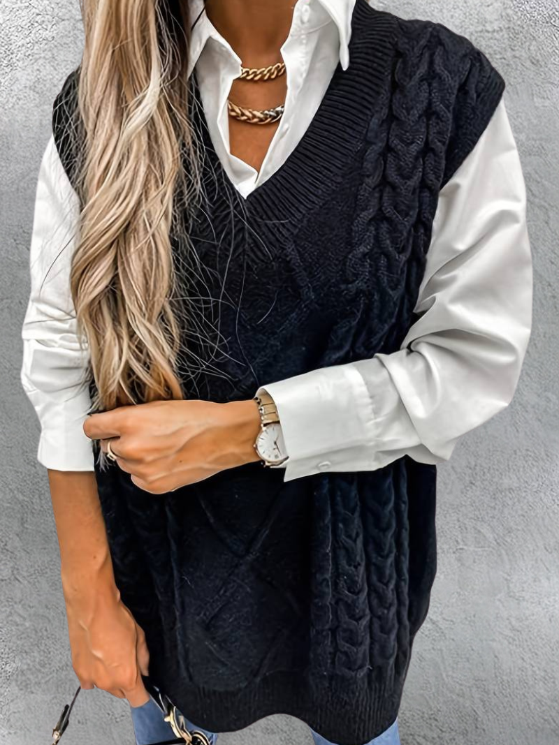 Weiche Strickweste: Modell Evy