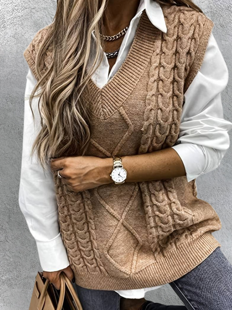 Weiche Strickweste: Modell Evy