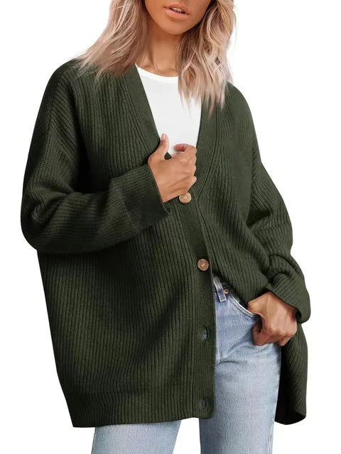Kaschmir-V-Ausschnitt Strickjacke von Senax