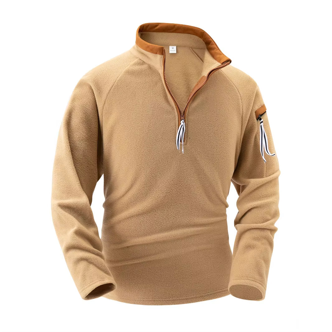 Wärmende und elegante Herrenpullover mit Stehkragen und Reißverschluss