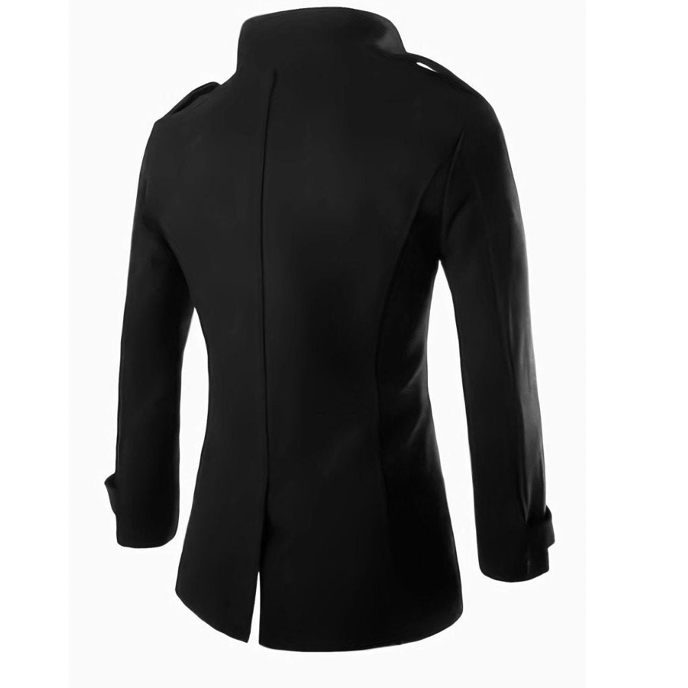 Wolle Herren Wintermantel in Grau